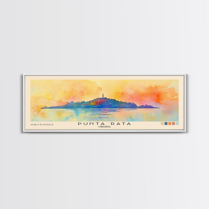 Punta Rata, Croatia Watercolor Print, Vacation Gift, Croatia Wall Art, Vacation Wall Art, Vacatation Memories, Beach Decor, Beach Or Lakehouse Art