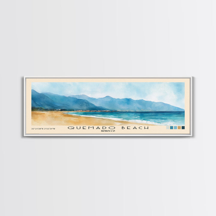 Quemado Beach, Morocco Watercolor Print, Vacation Gift, Morocco Wall Art, Vacation Wall Art, Vacatation Memories, Beach Decor, Beach Or Lakehouse Art