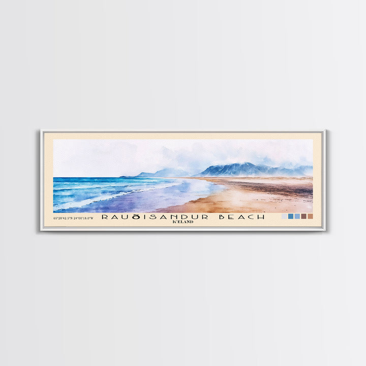 Rauðisandur Beach, Iceland Watercolor Print, Vacation Gift, Iceland Wall Art, Beach Painting, Beach Decor, Beach Or Lakehouse Art
