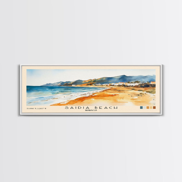 Saidia Beach, Morocco Watercolor Print, Vacation Gift, Morocco Wall Art, Vacation Wall Art, Vacatation Memories, Beach Decor, Beach Or Lakehouse Art