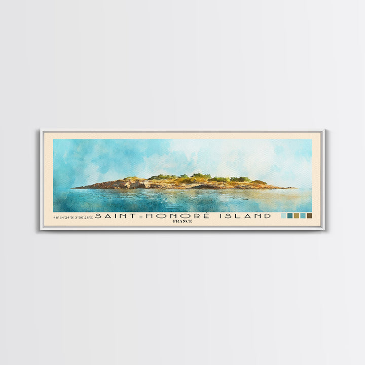 Saint-Honoré Island, France Watercolor Print, Vacation Gift, France Wall Art, Beach Painting, Beach Decor, Beach Or Lakehouse Art