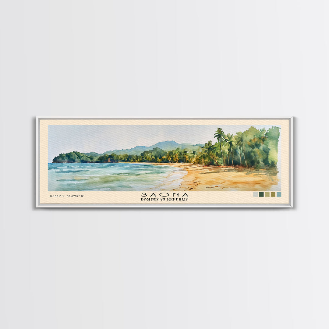 Saona, Dominican Republic Watercolor Print, Vacation Gift, Dominican Republic Wall Art, Vacation Wall Art, Vacatation Memories, Beach Decor, Beach Or Lakehouse Art