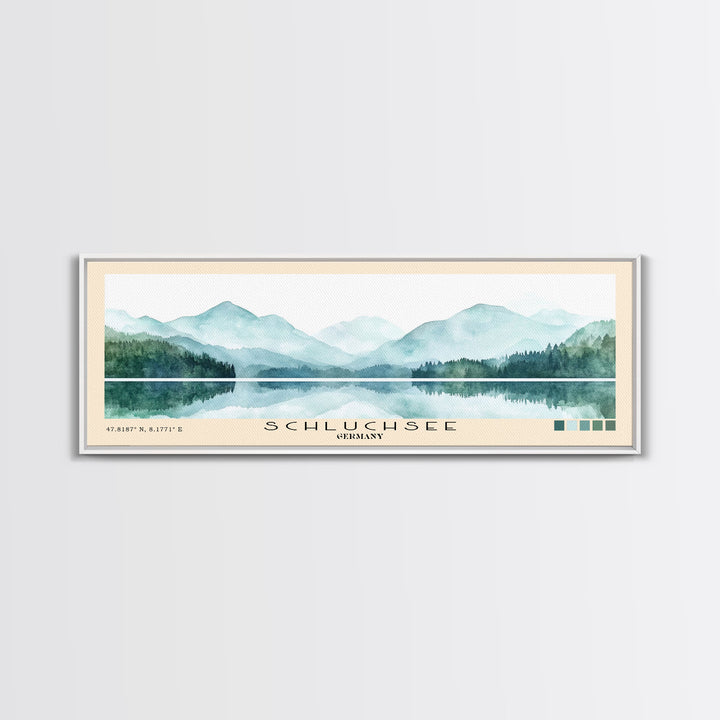 Schluchsee, Germany Watercolor Print, Vacation Gift, Germany Wall Art, Beach Painting, Beach Decor, Beach Or Lakehouse Art