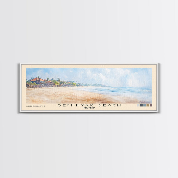 Seminyak Beach, Indonesia Watercolor Print, Vacation Gift, Indonesia Wall Art, Beach Painting, Beach Decor, Beach Or Lakehouse Art