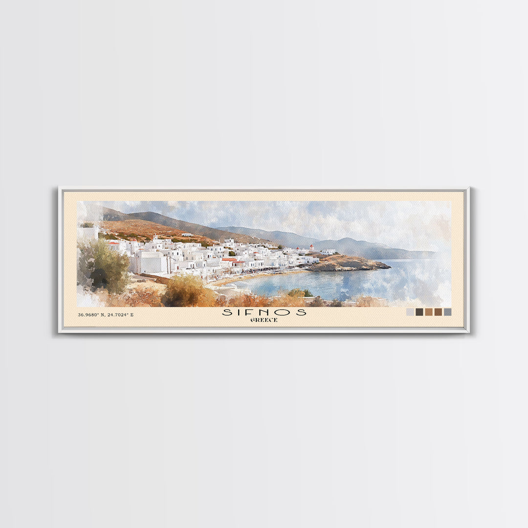 Sifnos, Greece Watercolor Print, Vacation Gift, Greece Wall Art, Beach Painting, Beach Decor, Beach Or Lakehouse Art