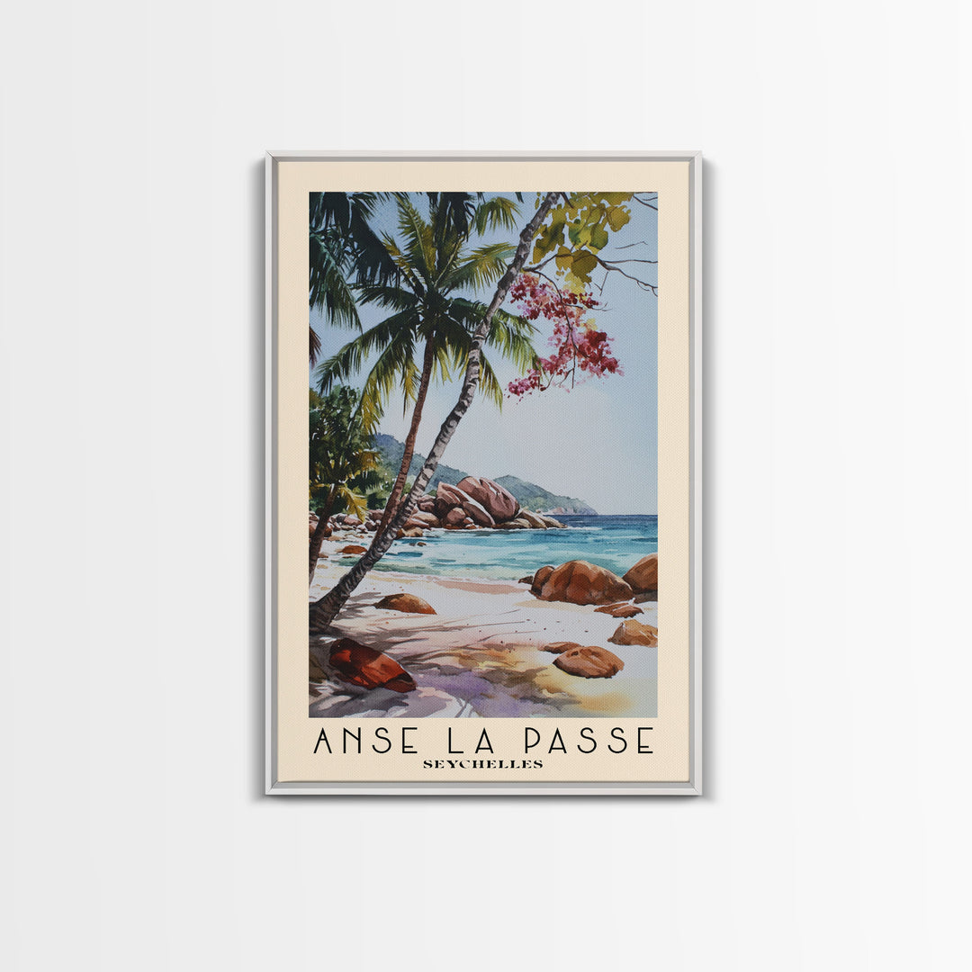 Anse La Passe, Seychelles Watercolor Print, Vacation Gift, Seychelles Wall Art, Beach Painting, Beach Decor, Beach Or Lakehouse Art