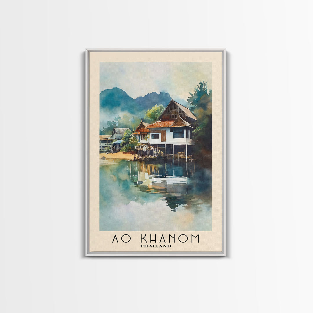 Ao Khanom, Thailand Watercolor Print, Vacation Gift, Thailand Wall Art, Vacation Wall Art, Vacatation Memories, Beach Decor, Beach Or Lakehouse Art