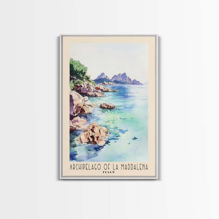 Archipelago of La Maddalena, Italy Watercolor Print, Vacation Gift, Italy Wall Art, Beach Painting, Beach Decor, Beach Or Lakehouse Art