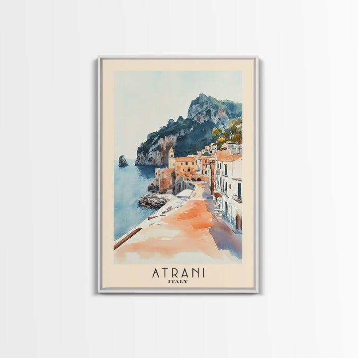 Atrani, Italy Watercolor Beach Print, Vacation Gift, Italy Wall Art, Beach Painting, Beach Decor, Beach Painting