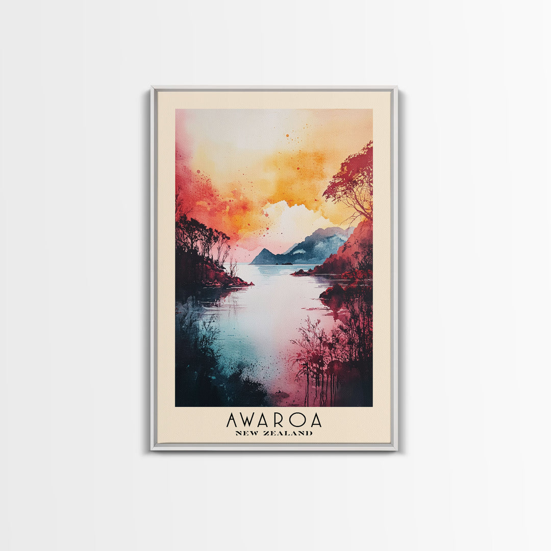Awaroa, New Zealand Watercolor Print, Vacation Gift, New Zealand Wall Art, Vacation Wall Art, Vacatation Memories, Beach Decor, Beach Or Lakehouse Art