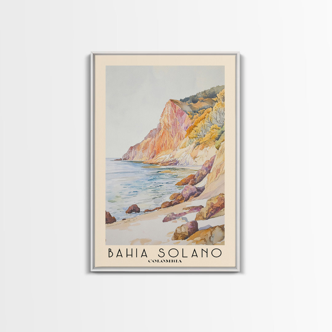 Bahia Solano, Colombia Watercolor Print, Vacation Gift, Colombia Wall Art, Beach Painting, Beach Decor, Beach Or Lakehouse Art
