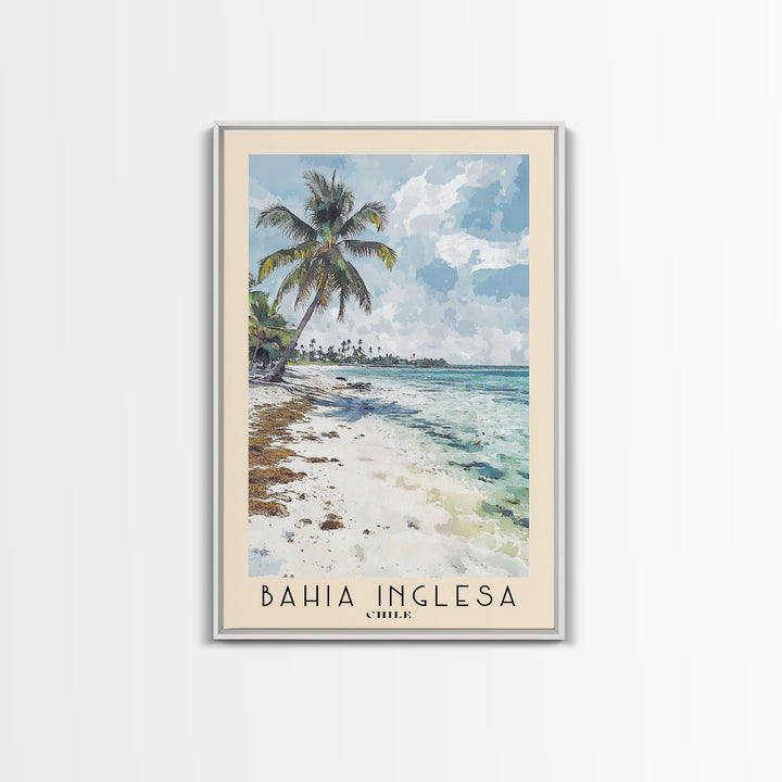 Bahia Inglesa, Chile Watercolor Print, Vacation Gift, Chile Wall Art, Vacation Wall Art, Vacatation Memories, Beach Decor, Beach Or Lakehouse Art