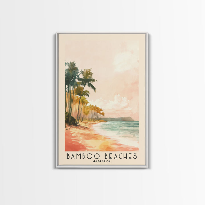 Bamboo Beaches, Jamaica Watercolor Print, Vacation Gift, Jamaica Wall Art, Vacation Wall Art, Vacatation Memories, Beach Decor, Beach Or Lakehouse Art