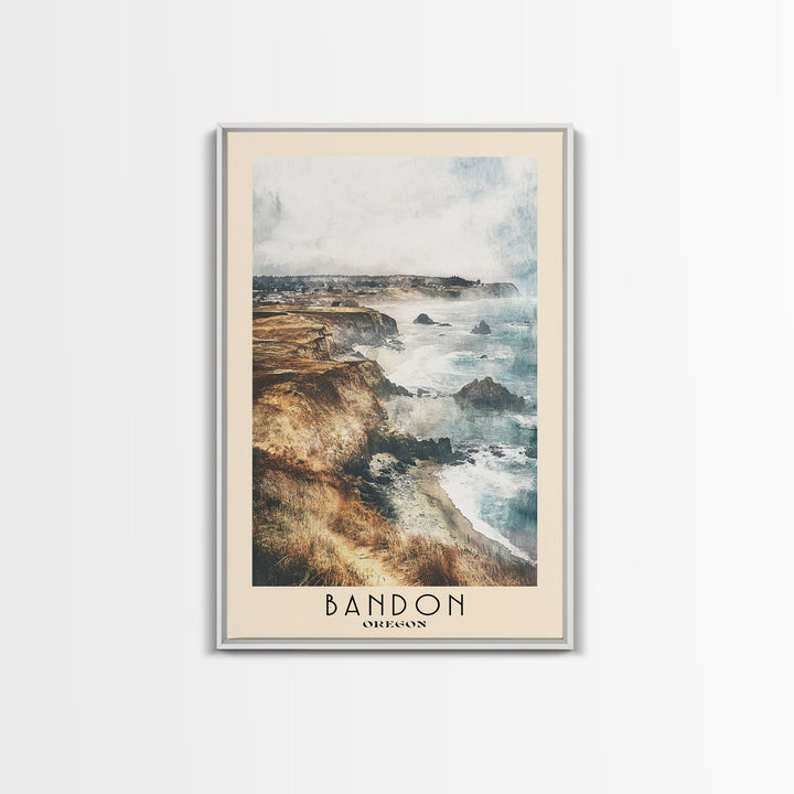 Bandon, Oregon Watercolor Beach Print, Vacation Gift, Oregon Wall Art, Beach Painting, Beach Decor, Beach Painting
