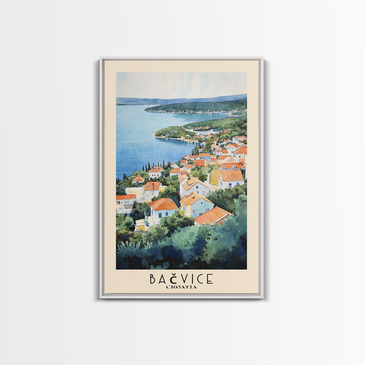 Bačvice, Croatia Watercolor Beach Print, Vacation Gift, Croatia Wall Art, Beach Painting, Beach Decor, Beach Painting