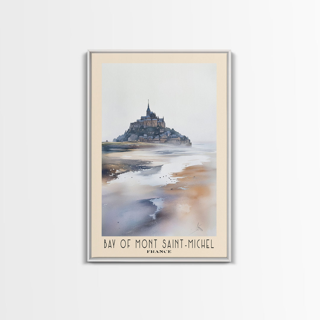 Bay of Mont Saint-Michel, France Watercolor Print, Vacation Gift, France Wall Art, Beach Painting, Beach Decor, Beach Or Lakehouse Art