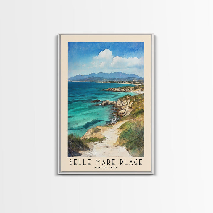 Belle Mare Plage, Mauritius Watercolor Print, Vacation Gift, Mauritius Wall Art, Beach Painting, Beach Decor, Beach Or Lakehouse Art