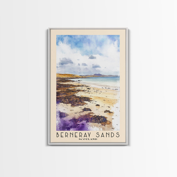 Berneray Sands, Scotland Watercolor Print, Vacation Gift, Scotland Wall Art, Vacation Wall Art, Vacatation Memories, Beach Decor, Beach Or Lakehouse Art