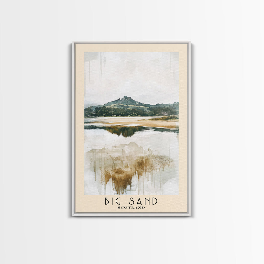 Big Sand, Scotland Watercolor Beach Print, Vacation Gift, Scotland Wall Art, Beach Painting, Beach Decor, Beach Painting