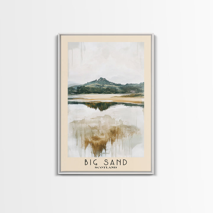 Big Sand, Scotland Watercolor Beach Print, Vacation Gift, Scotland Wall Art, Beach Painting, Beach Decor, Beach Painting