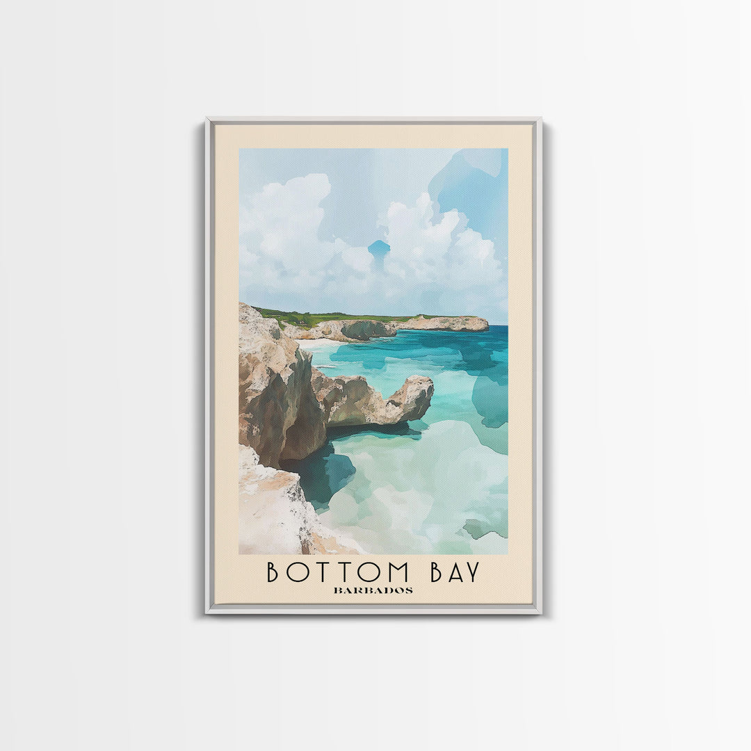 Bottom Bay, Barbados Watercolor Print, Vacation Gift, Barbados Wall Art, Vacation Wall Art, Vacatation Memories, Beach Decor, Beach Or Lakehouse Art