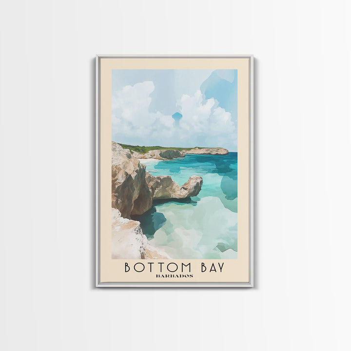 Bottom Bay, Barbados Watercolor Print, Vacation Gift, Barbados Wall Art, Vacation Wall Art, Vacatation Memories, Beach Decor, Beach Or Lakehouse Art
