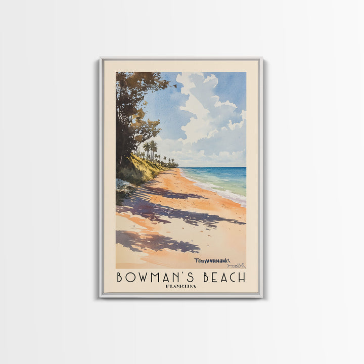 Bowman’s Beach, Florida Watercolor Print, Vacation Gift, Florida Wall Art, Vacation Wall Art, Vacatation Memories, Beach Decor, Beach Or Lakehouse Art