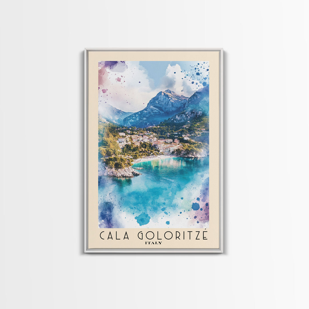 Cala Goloritzé, Italy Watercolor Beach Print, Vacation Gift, Italy Wall Art, Beach Painting, Beach Decor, Beach Painting