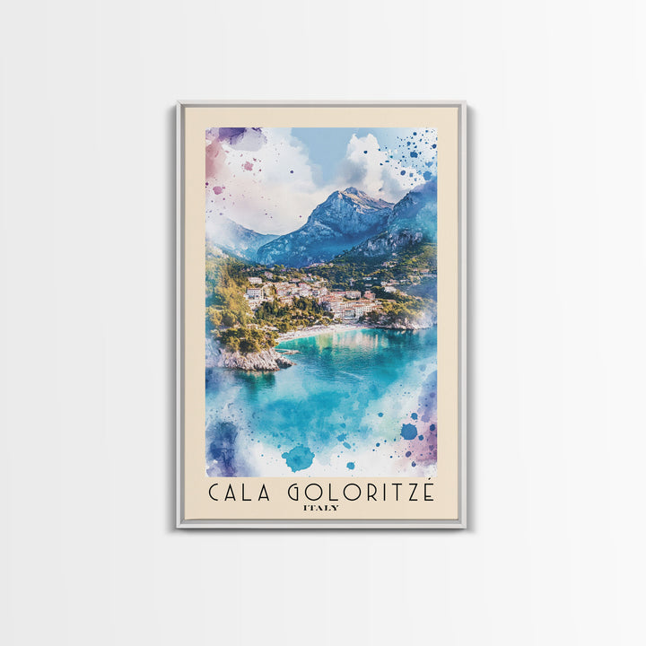 Cala Goloritzé, Italy Watercolor Beach Print, Vacation Gift, Italy Wall Art, Beach Painting, Beach Decor, Beach Painting