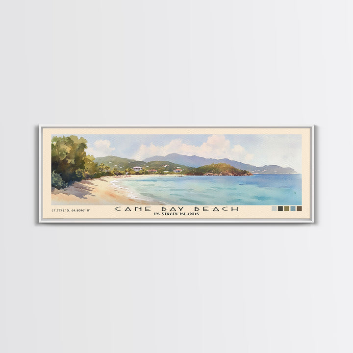 Cane Bay Beach, US Virgin islands Watercolor Beach Print, Vacation Gift, US Virgin islands Wall Art, Beach Painting, Beach Decor, Beach Painting