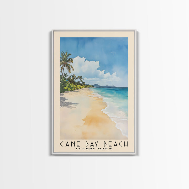 Cane Bay Beach, US Virgin islands Watercolor Beach Print, Vacation Gift, US Virgin islands Wall Art, Beach Painting, Beach Decor, Beach Painting