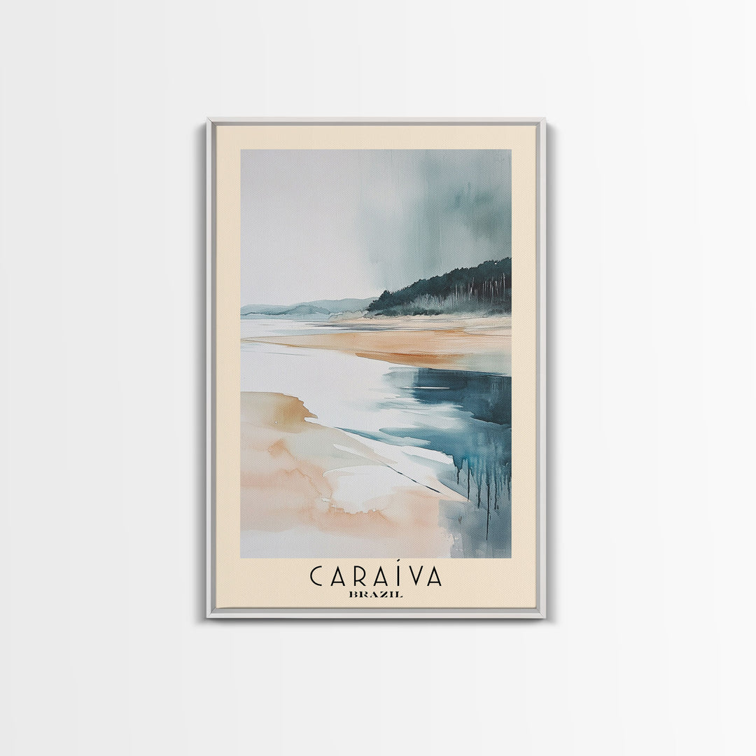 Caraíva, Brazil Watercolor Print, Vacation Gift, Brazil Wall Art, Vacation Wall Art, Vacatation Memories, Beach Decor, Beach Or Lakehouse Art