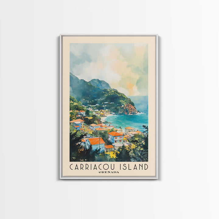 Carriacou Island, Grenada Watercolor Beach Print, Vacation Gift, Grenada Wall Art, Beach Painting, Beach Decor, Beach Painting