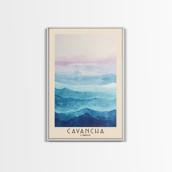 Cavancha, Chile Watercolor Print, Vacation Gift, Chile Wall Art, Vacation Wall Art, Vacatation Memories, Beach Decor, Beach Or Lakehouse Art