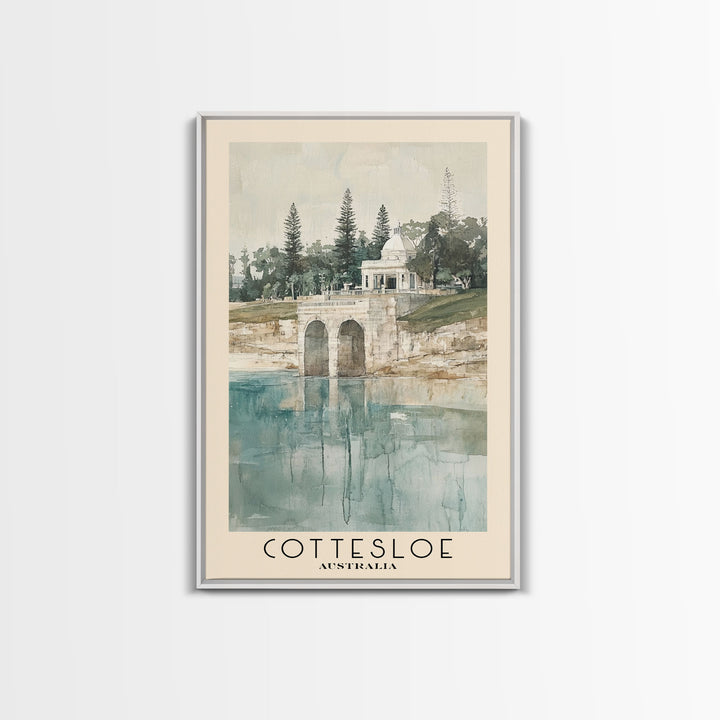 Cottesloe, Australia Watercolor Print, Vacation Gift, Australia Wall Art, Vacation Wall Art, Vacatation Memories, Beach Decor, Beach Or Lakehouse Art