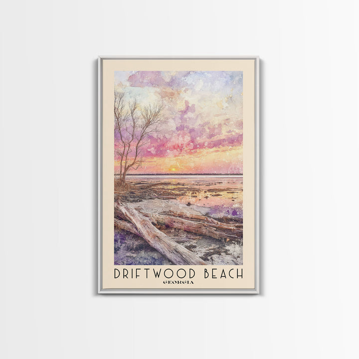 Driftwood Beach, Georgia Watercolor Print, Vacation Gift, Georgia Wall Art, Vacation Wall Art, Vacatation Memories, Beach Decor, Beach Or Lakehouse Art