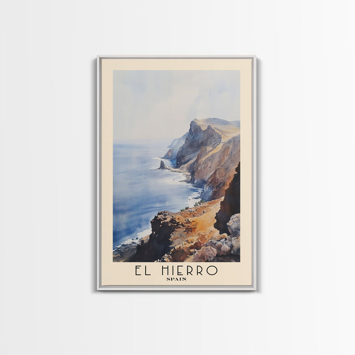 El Hierro, Spain Watercolor Beach Print, Vacation Gift, Spain Wall Art, Beach Painting, Beach Decor, Beach Painting