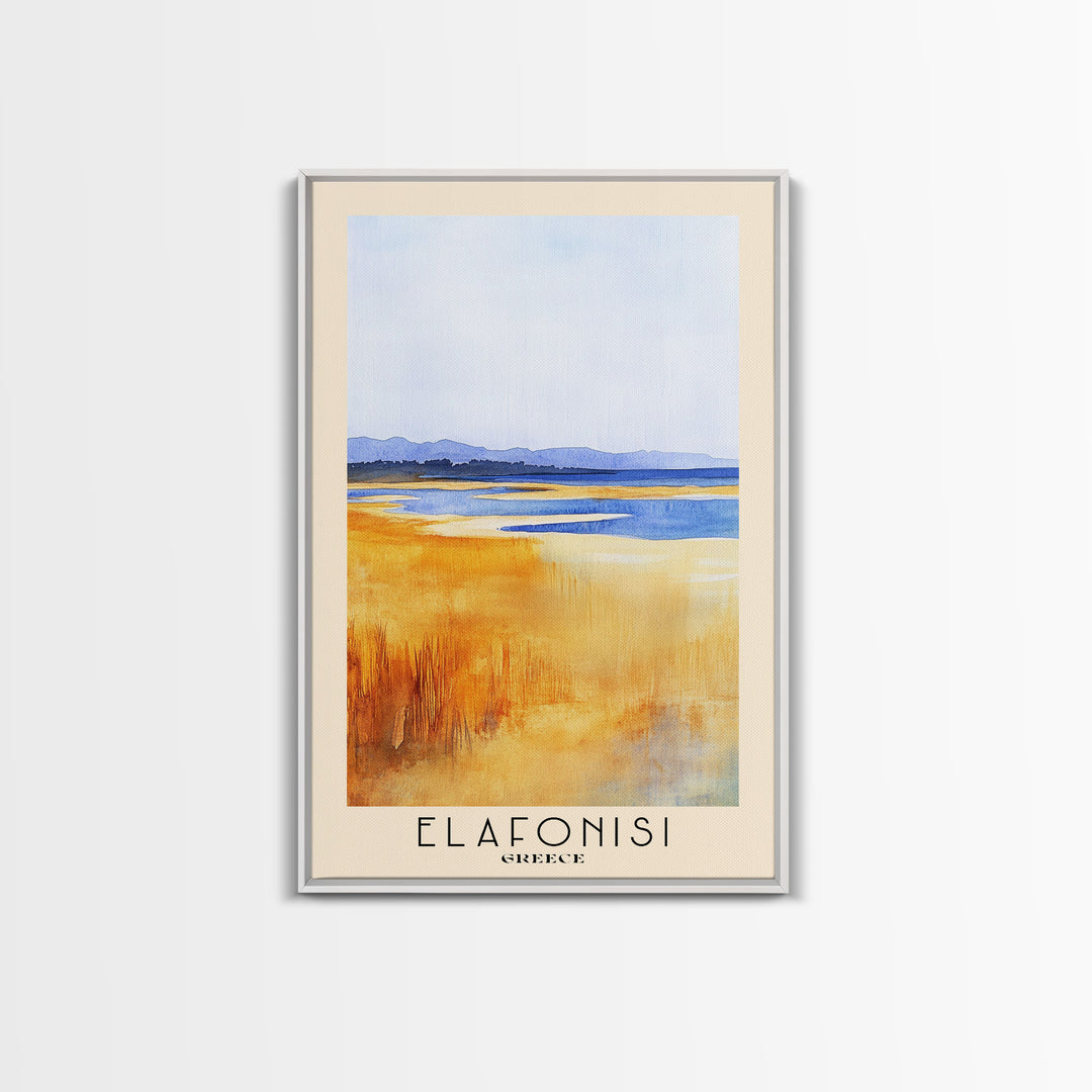 Elafonisi, Greece Watercolor Print, Vacation Gift, Greece Wall Art, Vacation Wall Art, Vacatation Memories, Beach Decor, Beach Or Lakehouse Art