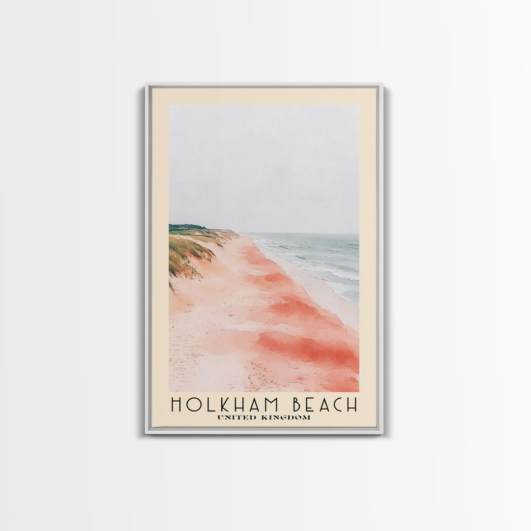 Holkham Beach, United Kingdom Watercolor Beach Print, Vacation Gift, United Kingdom Wall Art, Beach Painting, Beach Decor, Beach Painting