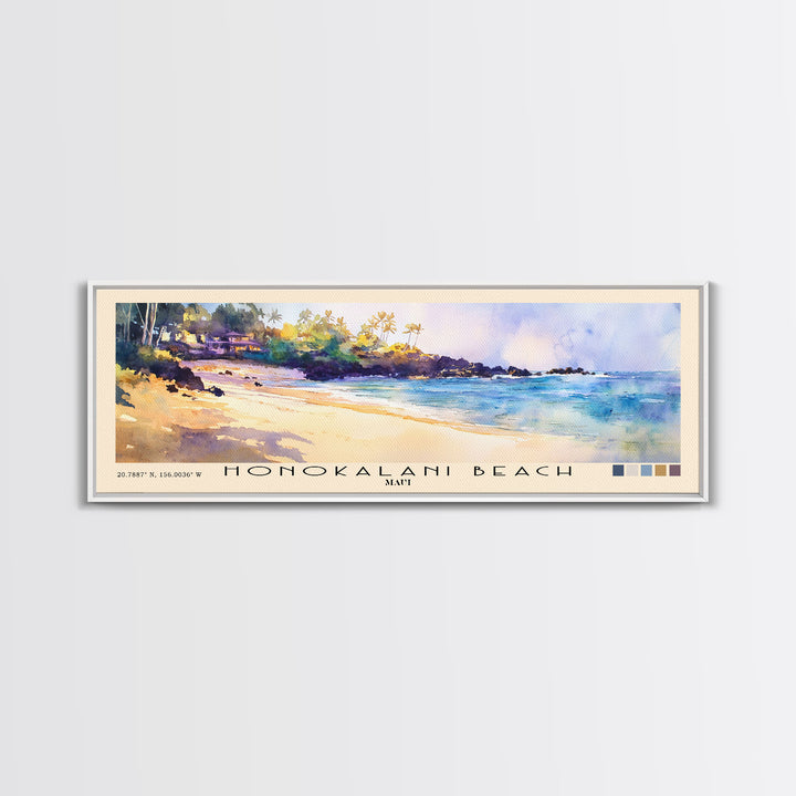 Honokalani Beach, Maui Watercolor Beach Print, Vacation Gift, Maui Wall Art, Beach Painting, Beach Decor, Beach Painting