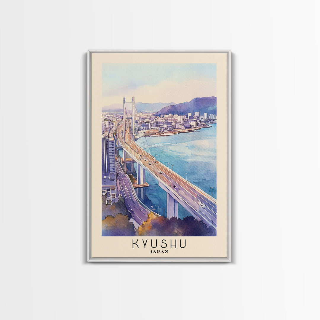 Kyushu, Japan Watercolor Print, Vacation Gift, Japan Wall Art, Vacation Wall Art, Vacatation Memories, Beach Decor, Beach Or Lakehouse Art