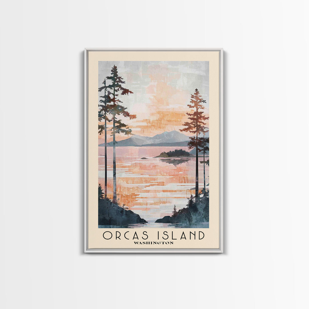 Orcas Island, Washington Watercolor Print, Vacation Gift, Washington Wall Art, Beach Painting, Beach Decor, Beach Or Lakehouse Art