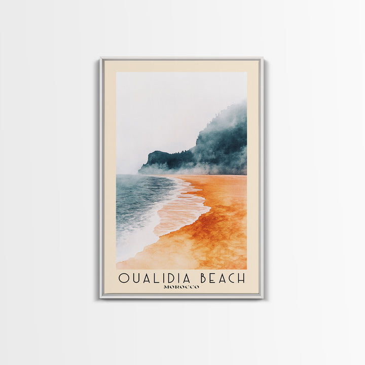 Oualidia Beach, Morocco Watercolor Print, Vacation Gift, Morocco Wall Art, Beach Painting, Beach Decor, Beach Or Lakehouse Art