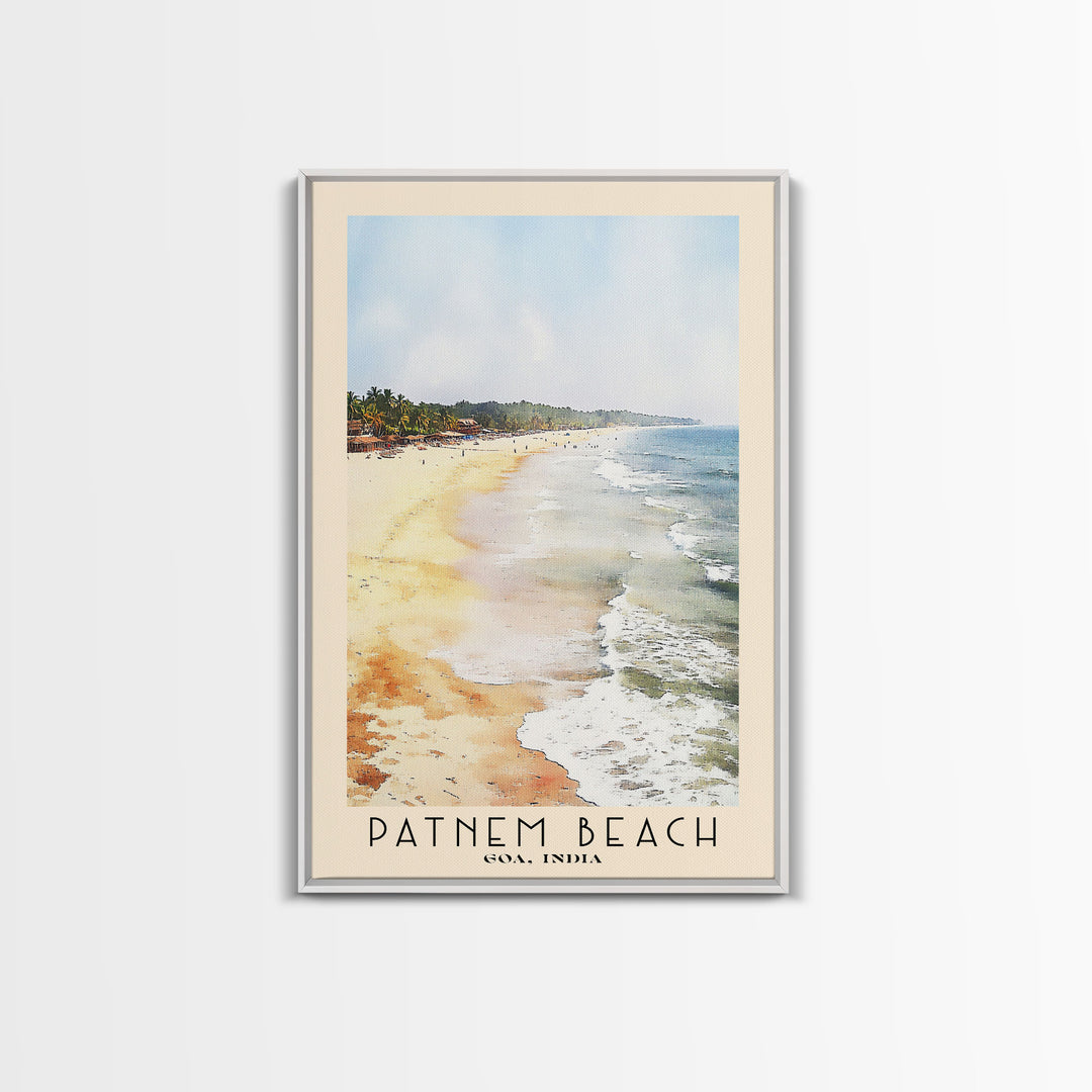 Patnem Beach, Goa, India Watercolor Print, Vacation Gift, Goa, India Wall Art, Vacation Wall Art, Vacatation Memories, Beach Decor, Beach Or Lakehouse Art