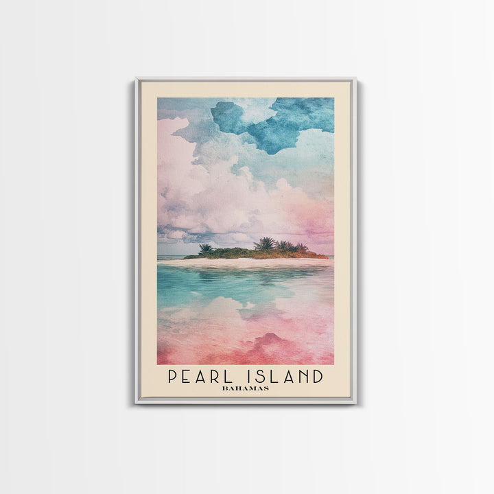 Pearl Island, Bahamas Watercolor Print, Vacation Gift, Bahamas Wall Art, Vacation Wall Art, Vacatation Memories, Beach Decor, Beach Or Lakehouse Art