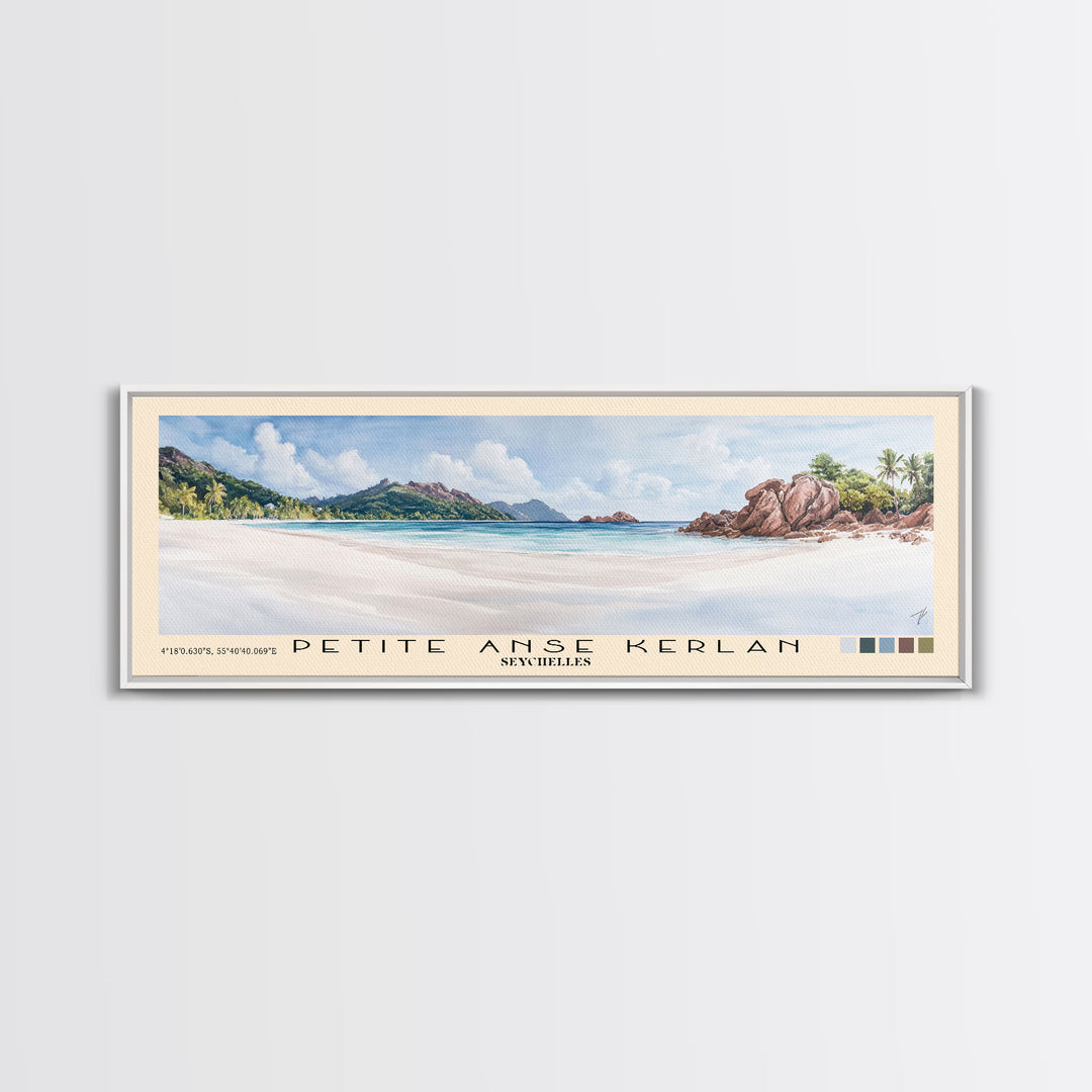 Petite Anse Kerlan, Seychelles Watercolor Print, Vacation Gift, Seychelles Wall Art, Beach Painting, Beach Decor, Beach Or Lakehouse Art