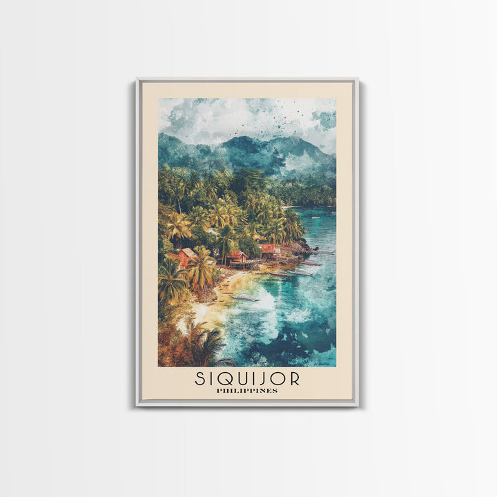 Siquijor, Philippines Watercolor Beach Print, Vacation Gift, Philippines Wall Art, Beach Painting, Beach Decor, Beach Painting