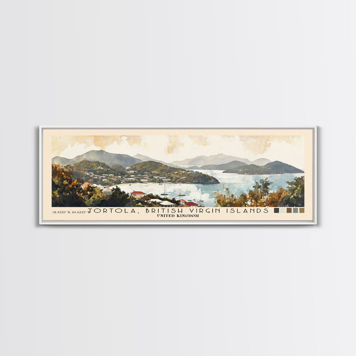 Tortola, British Virgin Islands , United Kingdom Watercolor Print, Vacation Gift, United Kingdom Wall Art, Beach Painting, Beach Decor, Beach Or Lakehouse Art