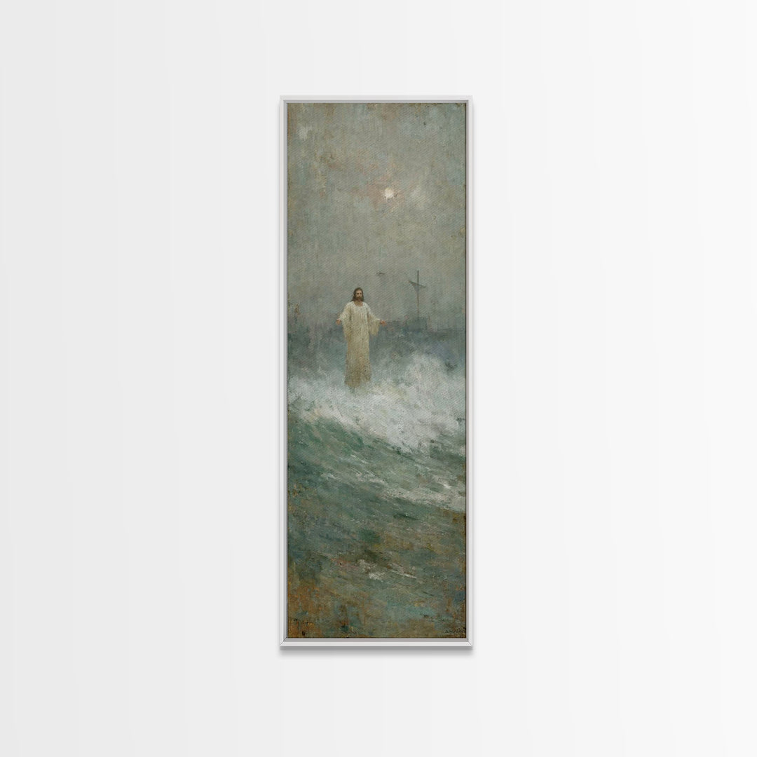 Children Of Grace, Framed Canvas Print, Tall Skinny Art Print, Christian Art Canvas, Christian Wall Art, Jesus Painting