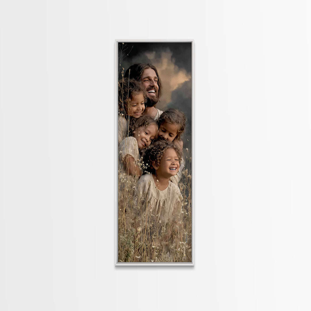 Circle Of Hope | Framed Canvas Print | Narrow Art | Christian Wall Art | Christian Art Canvas | Jesus Painting